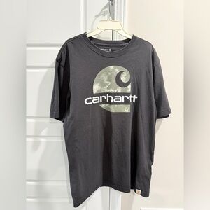 Carhartt Mens Medium Loose Fit Short Sleeve Workwear T-Shirt Faded Black Graphic